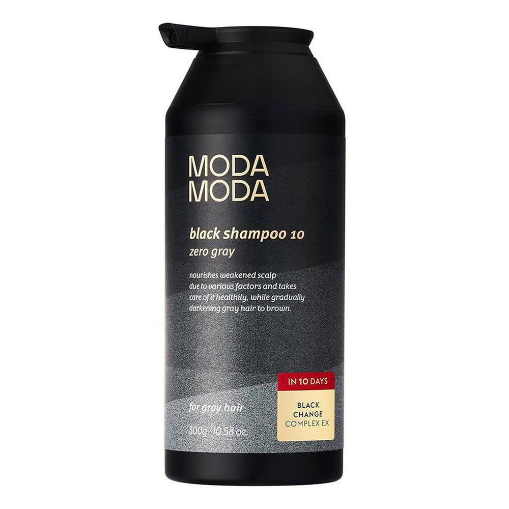 Modamoda Zero Gray Black Hair Shampoo Gradually Darkening Gray Hair to Brown 10.58Oz (300g)